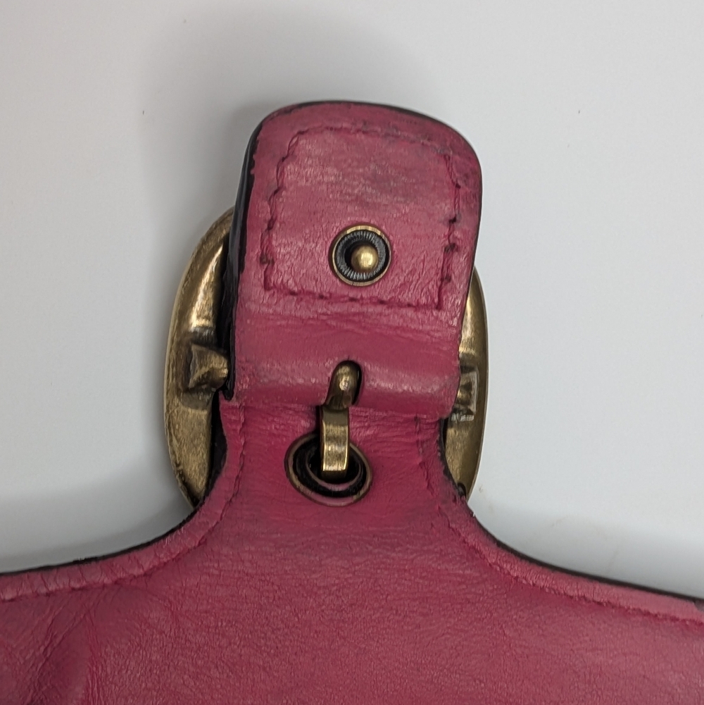 Vintage Coach Bleeker Dark Brown Smooth Leather Tattersall Buckle Long Wallet - Picture 11 of 16